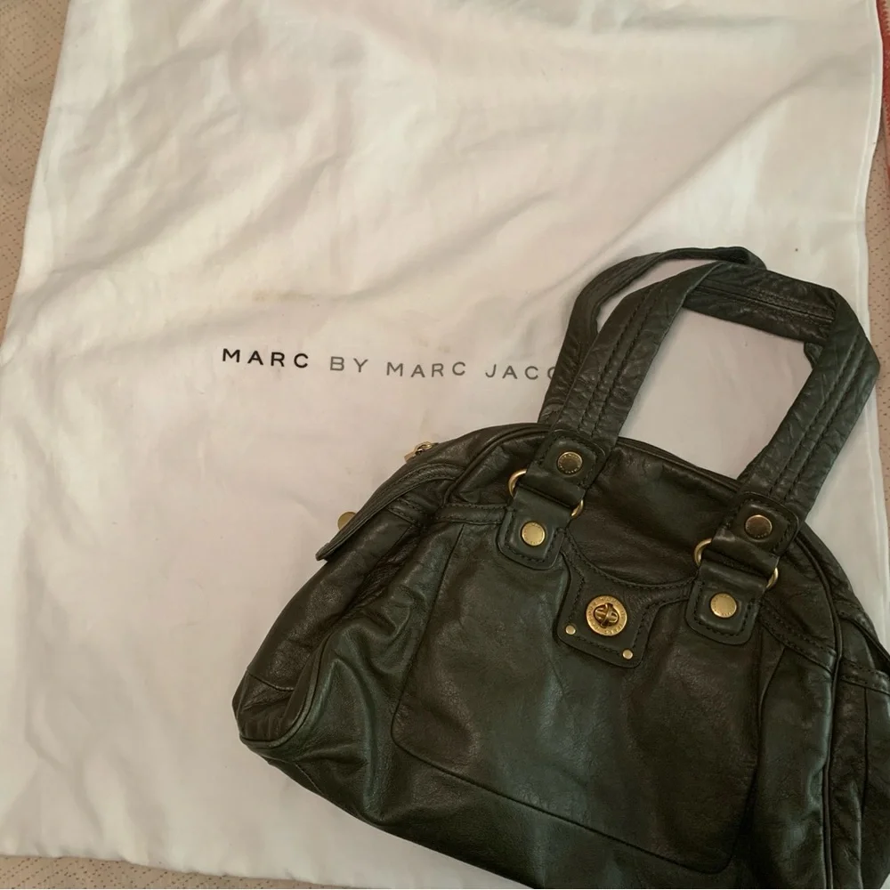 Marc By Marc Jacobs Green Satchel with Metallic Hardware - Picture 13 of 16